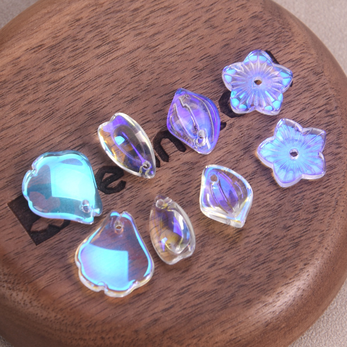 Jewelry Making Qc - 10szt Przezroczyste Aurora Moonlight Color Flower