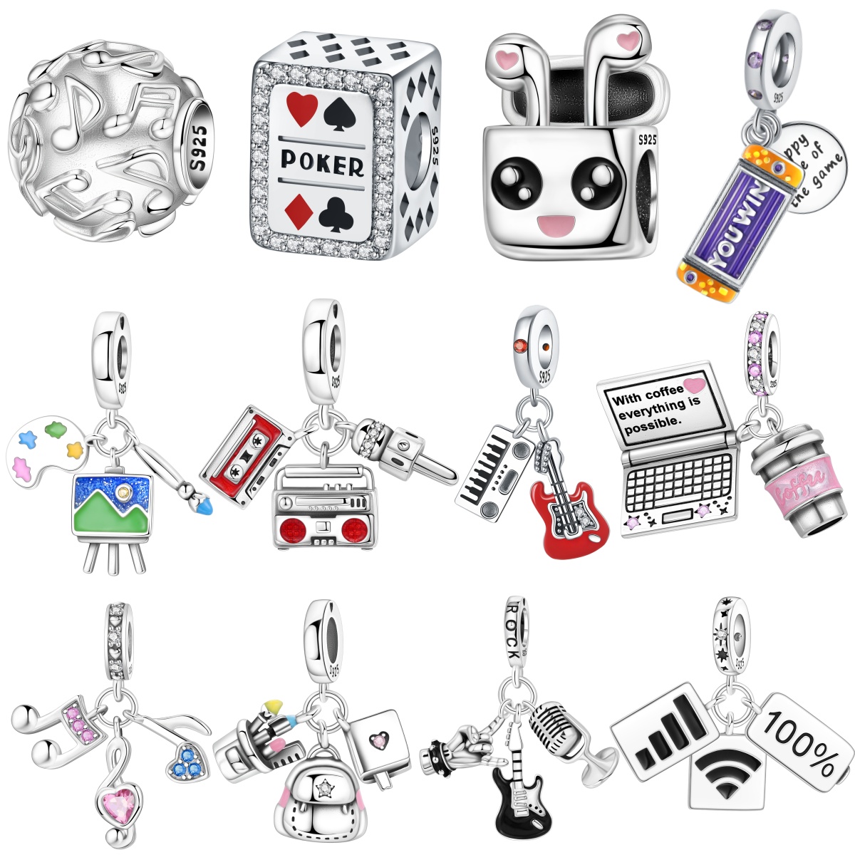 Jewelry Making Notes - ﻿ MISEFF S925 Srebrny Charms Nuta