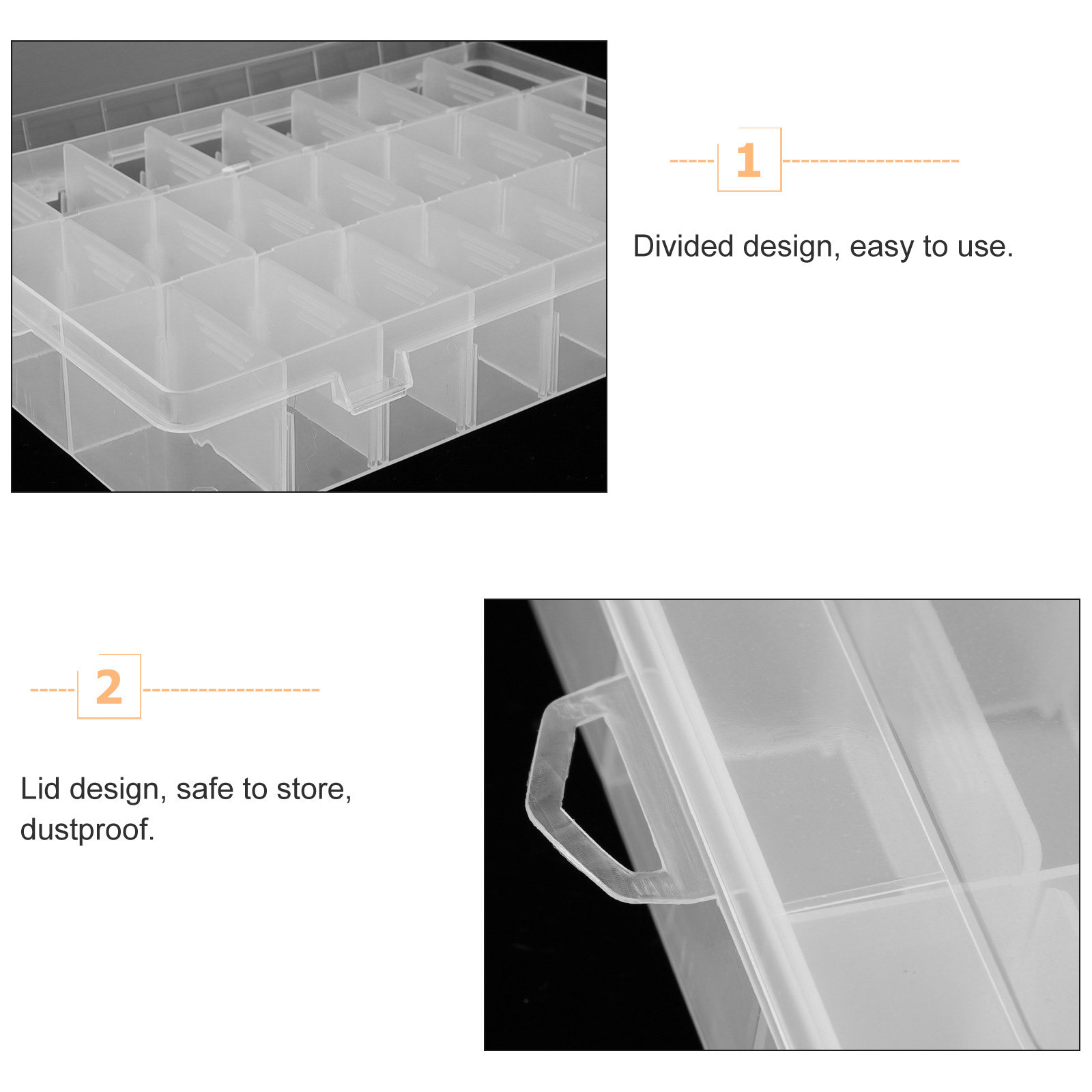 Jewelry Making Organizer - 2 szt. Plastikowe pojemniki z przegródkami