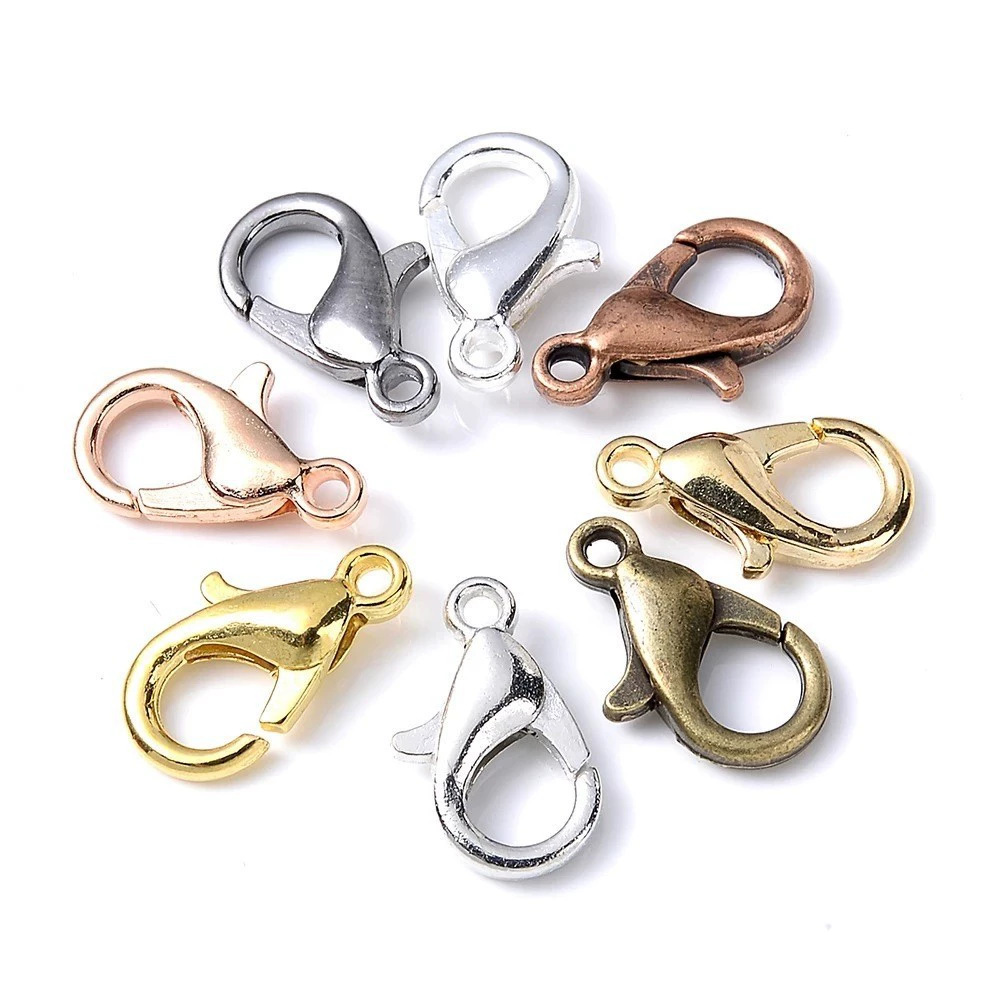 Jewelry Making Metal - 100 szt. Zapięć typu karabińczyk ze