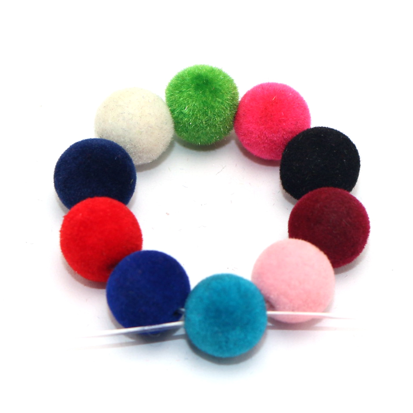 Bead Mat Velvet - 100 sztuk aksamitne akrylowe okrągłe koraliki