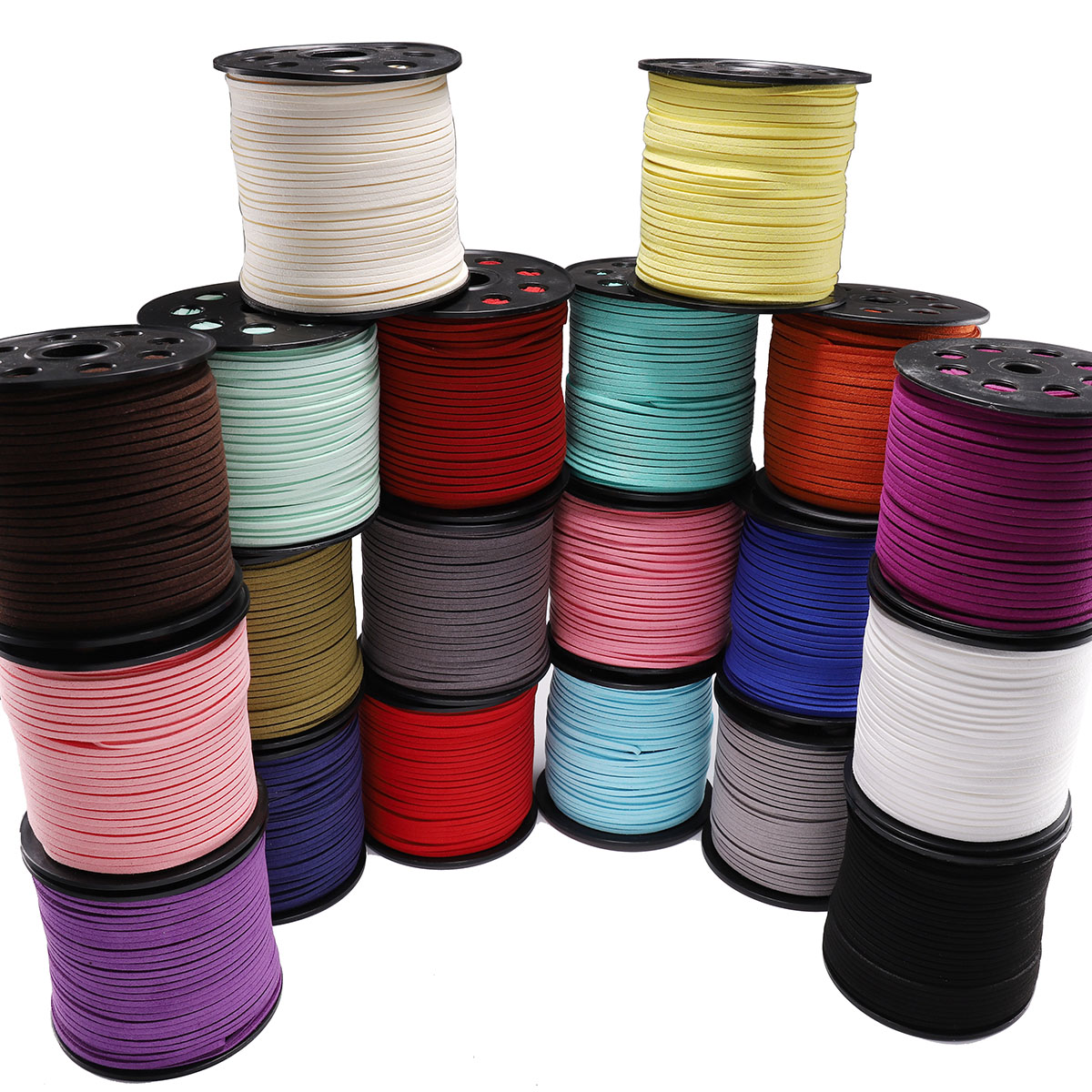 Bead Mat Velvet - 5-20M 2.5mm płaski sztuczny zamsz pleciony