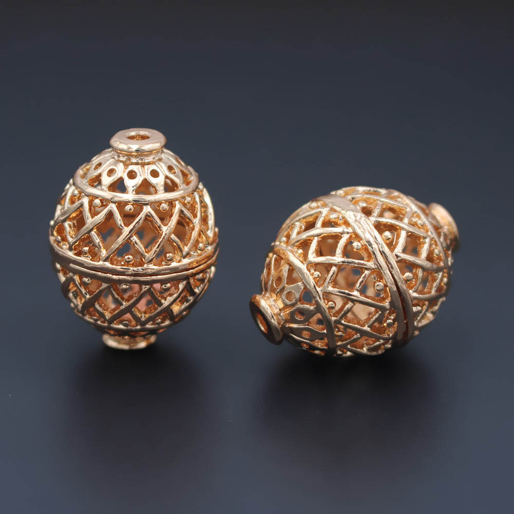 Jewelry Making Dubai - 10 szt. Nigeryjskie Dubajskie Złote Koraliki