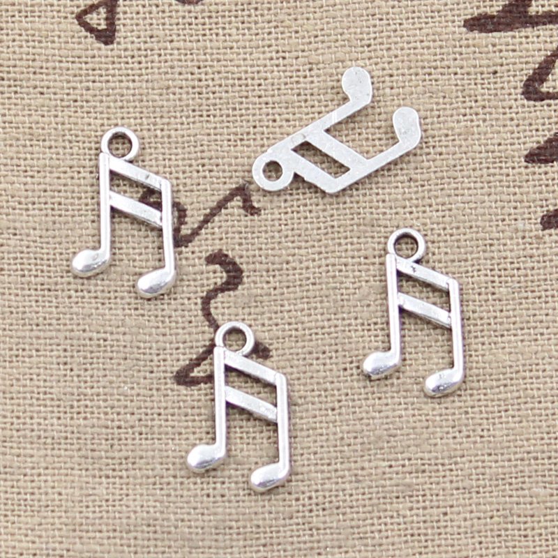 Jewelry Making Notes - 100 sztuk Charms piękny nuta 13x8mm