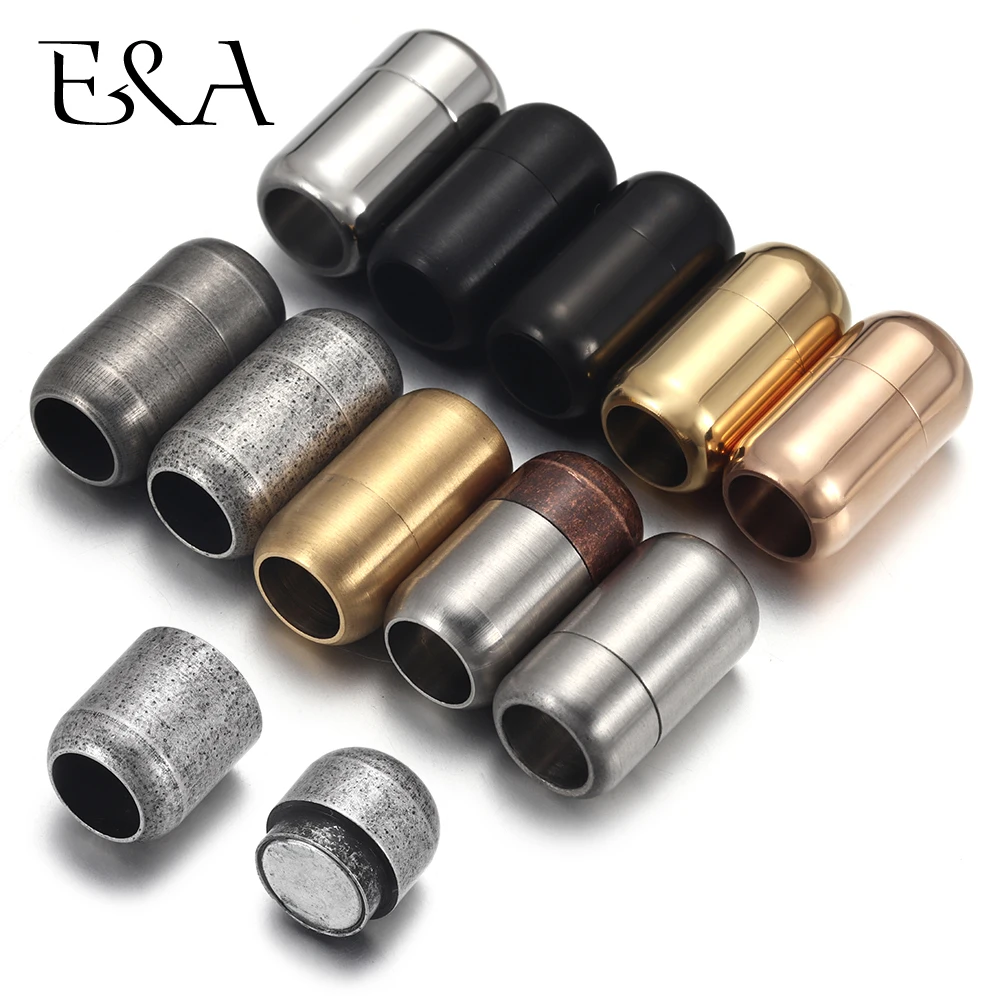 Jewelry Making Metal - Okrągłe zapięcia magnetyczne ze stali nierdzewnej