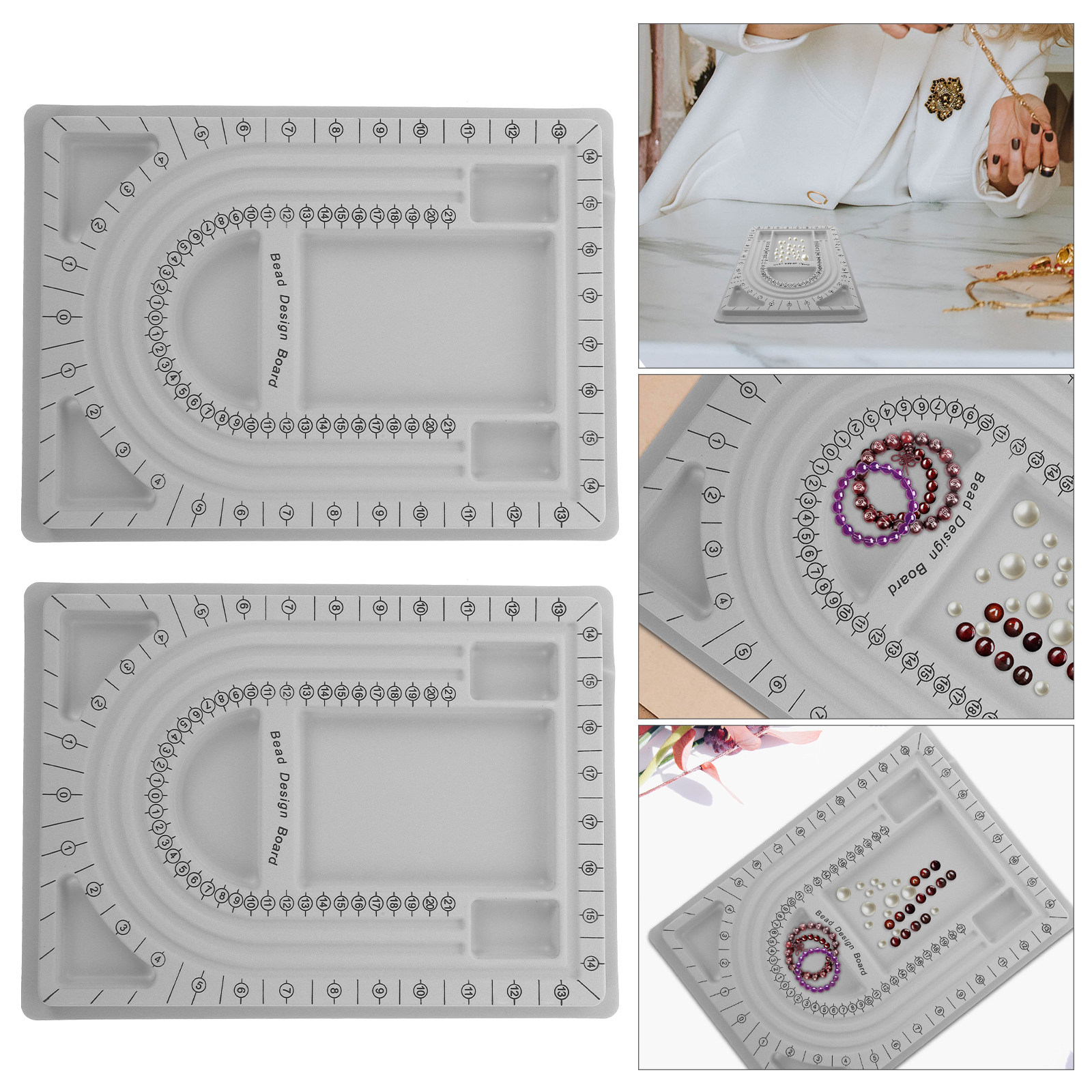 Jewelry Making Organizer - 2 szt. Tablica do projektowania biżuterii