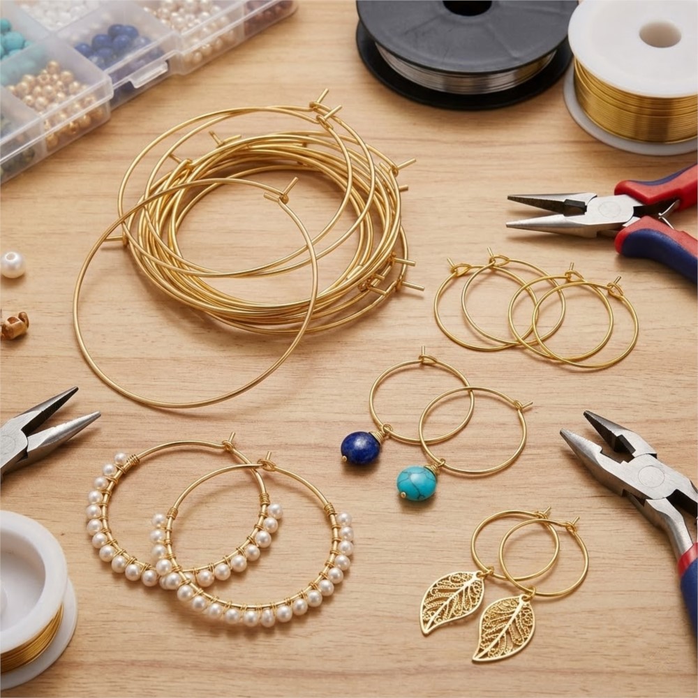50 szt. Kolczyki koła ze stali – Jewelry Making A Ring recenzja i cena